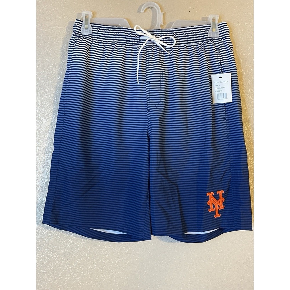 Men's Large NWT New York Mets G-III Sports by Carl Banks Swim Trunks Blue